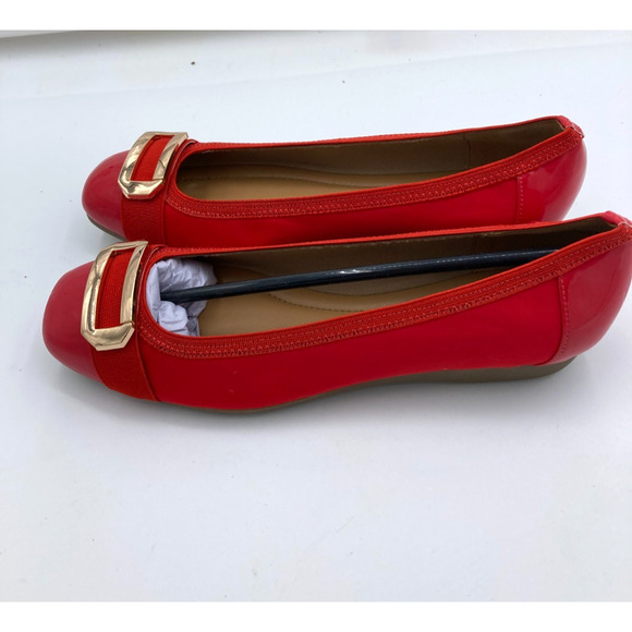 Comfortview Women's The London‎ Flat Hot Red Size 9.5W New/Box - Picture 3 of 13